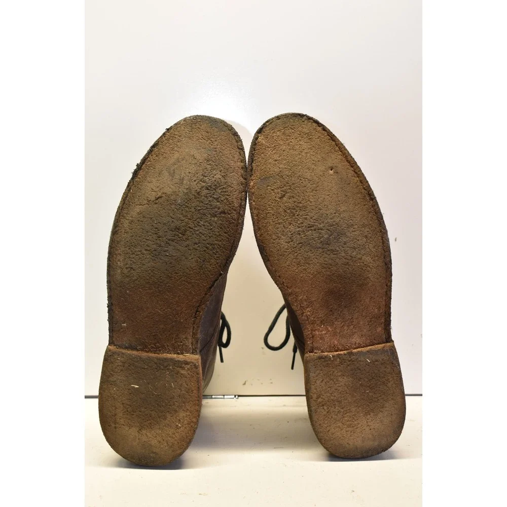 Frye Corey Lace-Up Leather Boots Dark Brown Mens Size 10.5D Chukka Gum‎ Soles